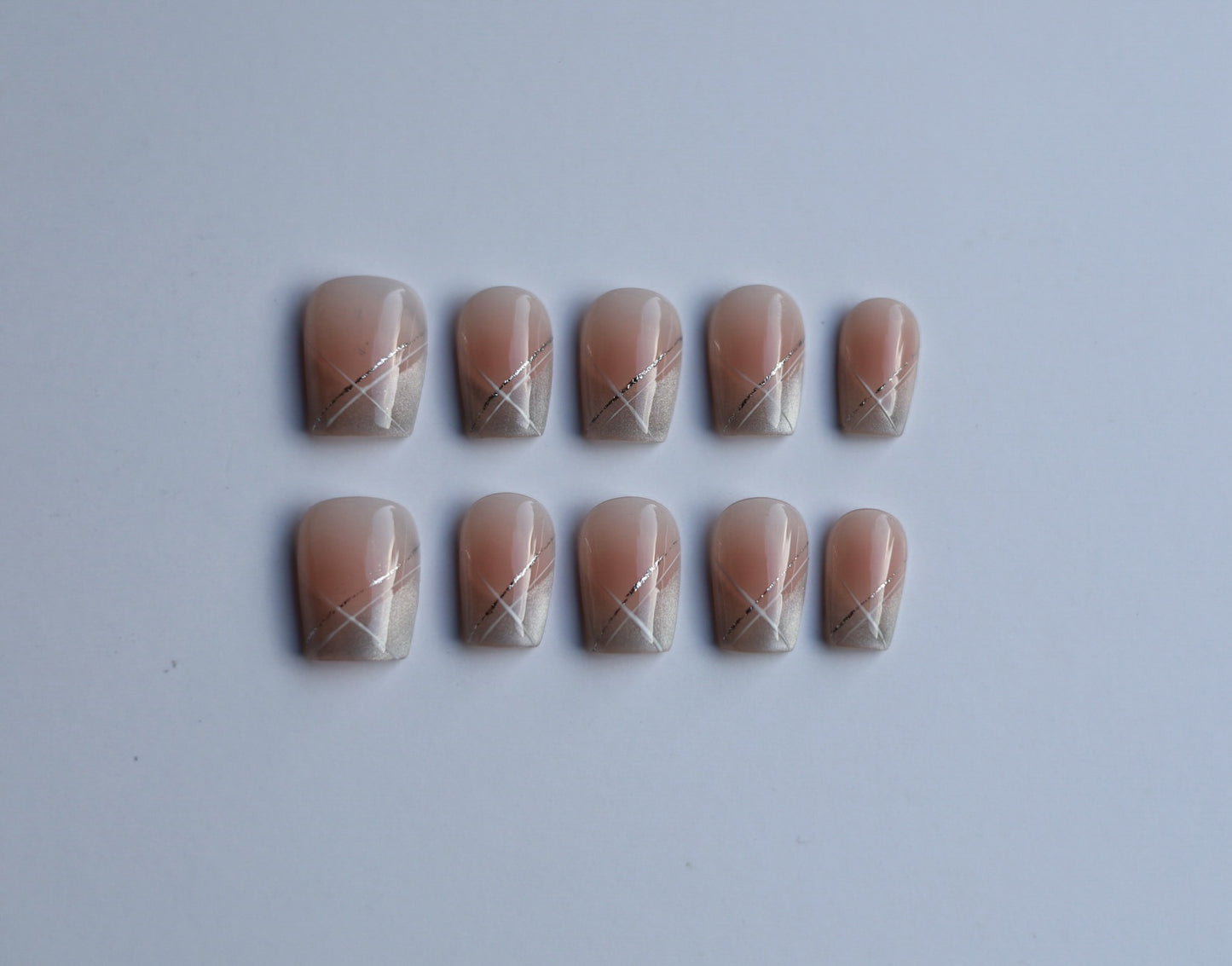 Silver Whisper- Handmade luxury✨Press on Nails