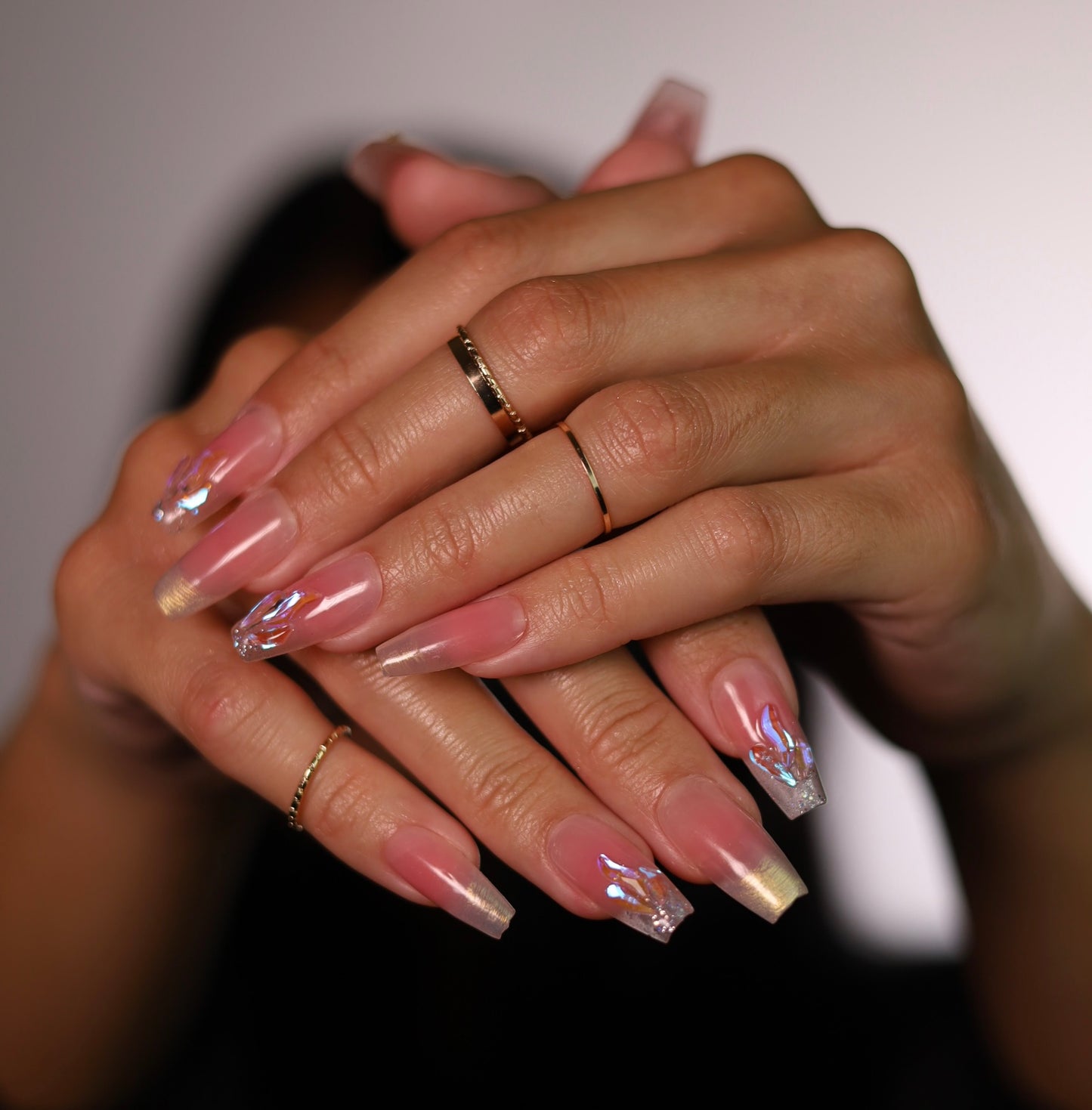 Golden Flame Press-On Nails | Handmade Luxury Press-On Nails (Resistance Level 2 β Delicate)